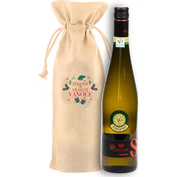 Víno Plátěný pytlík Šťastné a Veselé Vánoce s vínem Víno: Sauvignon 2024 - Lahofer