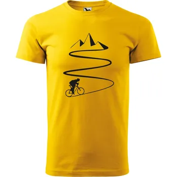 Pánské tričko Pánské tričko pro cyklisty Barva: ŽLUTÁ, Velikost: 5XL