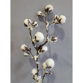 umělá květina Bavlník zasněžený 81 cm
