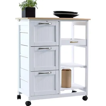Servírovací stolek Anaterra Kuchyňský vozík na kolečkách 67x37x84 cm