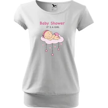 Těhotenské tričko - Baby shower Holčička Barva: Bílá, Velikost: 3XL