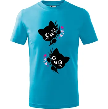 Dětské tričko Koťátka Barva: TYRKYSOVÁ, Velikost: 146