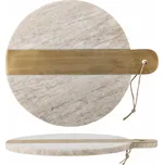 Mramorové servírovací prkénko Villette s mosazným proužkem