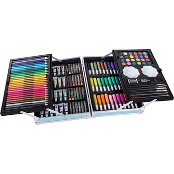 Výtvarná sada Verk 18229 velká sada v kufříku pro malé malíře 145 ks jednorožec/modrá