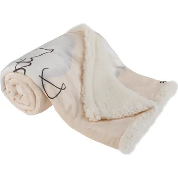 Dětská deka Dětská deka, béžová/vzor, 75x100, VELMA TYP 1