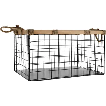 Víceúčelový kovový košík, černá, PANFIL