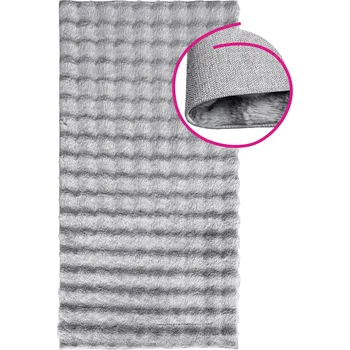 Koberec Koberec, světle šedá/bubble vzor, 140x200, MAKON