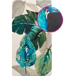 Koupelnová předložka, béžová/vzor listy, 80x150, VIMAL TYP 4