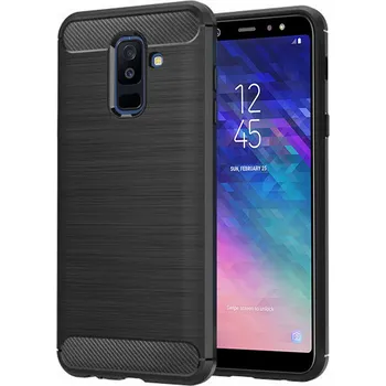 Pouzdro na mobilní telefon Techsuit Karbon Silikon Samsung Galaxy A6 Plus 2018 Černý