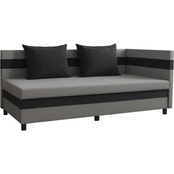 Ložnice Válenda s úložným prostorem, šedá/černá, PAULITA