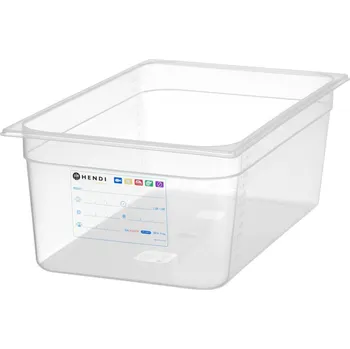 Dóza na potraviny Kontejner GN 1/1 HACCP, HENDI, GN 1/1, 28L, Průhledná, 530x325x(H)200mm
