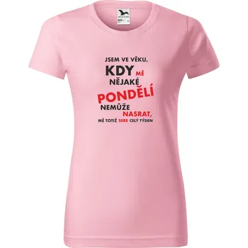 Dámské triko Jsem už ve věku Barva: Růžová, Velikost: 3XL