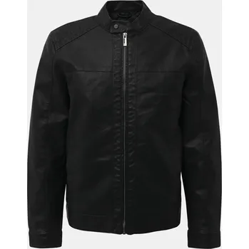 Dámská casual bunda Černá koženková bunda ONLY & SONS Mike Only černá 1306061