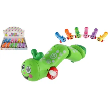 Figurka Teddies Červík na natažení lezoucí plast 13 cm 6 barev (1 ks)