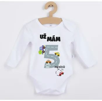 Kojenecký body Dětské body s potiskem - Už mám 5 měsíců Velikost: 56