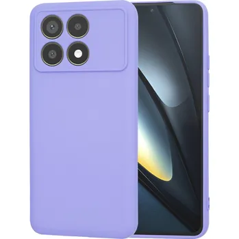 Pouzdro na mobilní telefon Techsuit MěkkýFlex Xiaomi Poco F6 Pro Světle Fialová
