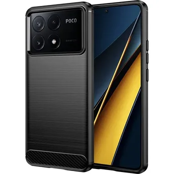 Pouzdro na mobilní telefon Techsuit Karbon Silikon Xiaomi Poco X6 Pro Černá