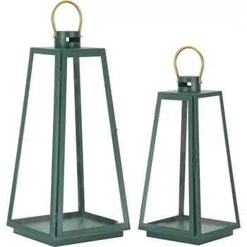 Svícen Sada 2 ks luceren Grent zelená/zlatá