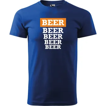 Pánské tričko Pánské tričko - Beer beer beer Barva: Modrá, Velikost: 5XL