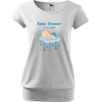 Těhotenské tričko - Baby shower Chlapeček Barva: Bílá, Velikost: 3XL