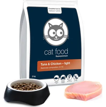 Krmivo pro kočku Petgourmet PetGourmet Superprémiové krmivo pro kočky LIGHT - tuňák a kuřecí 2 kg Pravidelně 2 kg