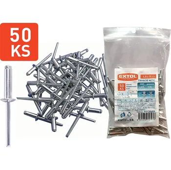 Nýt Extol Premium trhací nýty hliníkové 4,8x19mm 50ks, 8813868A