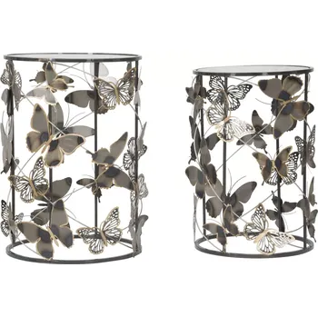 Konferenční stolek Sada 2 ks odkládacích stolků Farfalle Lego vícebarevná