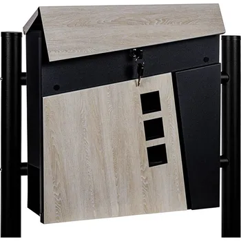 Poštovní schránka Stilista 91388 STILISTA Stojící poštovní schránka, kov/dřevo, dvě nohy