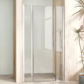 Sprchové dveře ALFA LINE II Chrom 120 Čiré Sprchové dveře jednokřídlé s pevnými stěnami v rovině