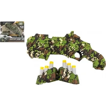 Teddies Vojenská pistole + 6 ks pěnových nábojů, 23 cm