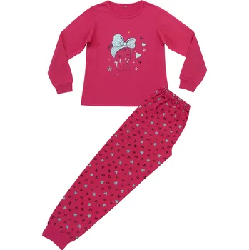 Dívčí pyžamo xcena Dívčí pyžama bavlněné růžové Velikost: 116