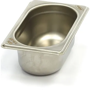 Dóza na potraviny Gastronádoba 1/9 GN – hloubka 6,5 cm – 17,6 x 10,8 cm – nerezová ocel