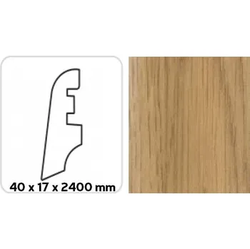 Podlahová lišta Soklová lišta K-PRODUKT KP 40 DUB E 13044 2,40 bm