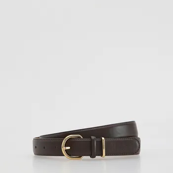 Opasek Reserved - Opasek z kombinovaných materiálů - tmavě hnědá - 048FD-89X - 048FD-89X-M