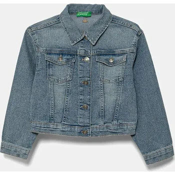 Chlapecká bunda Dětská riflová bunda United Colors of Benetton modrá barva, 2PORCN061 2PORCN061.G.Seasonal 50X, vel. 168