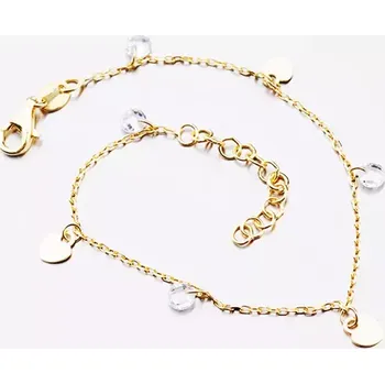 Oblečení a móda Náramek s přívěsky a zirkony B2100130-1132-SLX délka 18 cm