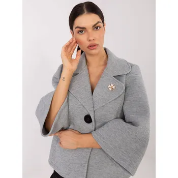 Elegantní podzimní kabátek do A Rue Paris šedý EU velikost: Univerzální