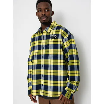 Pánská košile Nike SB Flnnl Koston (midnight navy/speed yellow) XL, žlutá