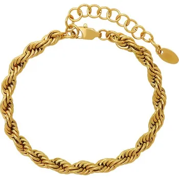 Náramek ELENYS Milano Chain – pozlacený náramek 18K žluté zlato Délka náramku: 17,5 + 5 cm / max. 22,5 cm