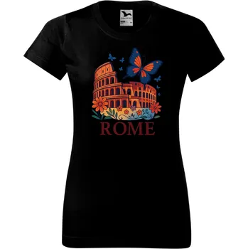 Dámské tričko ŘÍM Barva: ČERNÁ, Velikost: 3XL