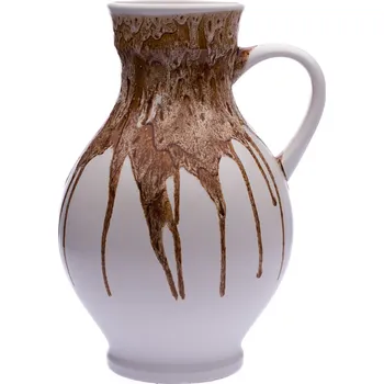 Keramické závody Teplice Džbán, 38 cm, 1 ucho, keramický, hnědý