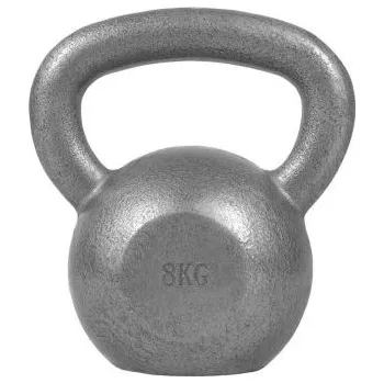 Gorilla Sports Kettlebell činka, litinová, šedá, 8 kg