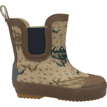 Dívčí holínky MIKK-LINE Barefoot dětské gumáky z přírodního kaučuku – hnědé Coriander - Velikost obuvy EU: 24 Hnědá