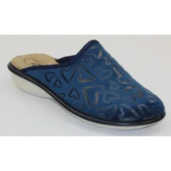 Dámské pantofle Santé LX/4012 dámská domácí obuv modrá srdíčka Barva: Modrá, Velikost: 37