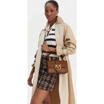 Kabelka Kabelka PINKO Love One Mini Cl. AI 25-26 PLTT 100059 A2OR Hnědá OS