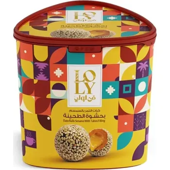Sušené ovoce LOLY Datlové kuličky plněné tahini obalené v sezamu 400 g