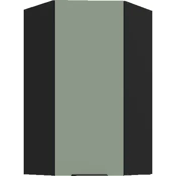 Kuchyňská skříňka 60 x 60 GN-108 1F (45°), Horní rohová kuchyňská skříňka Aria aquamarine/černá