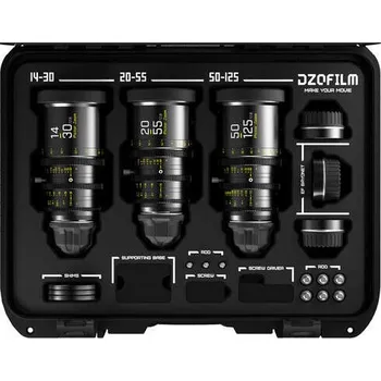 DZOFILM Pictor Zoom 3 Lens Kit (14-30 / 20-55 / 50-125 mm T2,8) pro PL/EF černý