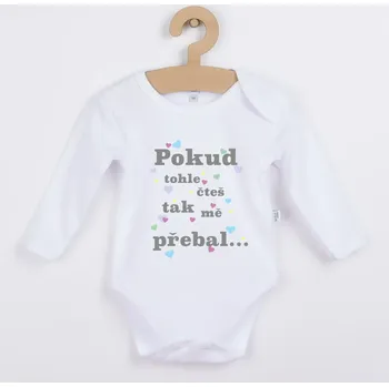 Kojenecký body Dětská body s motivem Pokud tohle čteš, tak mě přebal Velikost: 68