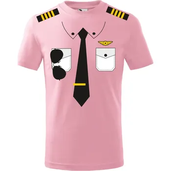 Dětské tričko Pilot Barva: Růžová, Velikost: 122